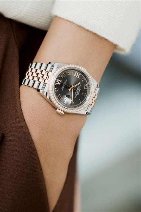 36mm rolex on woman.